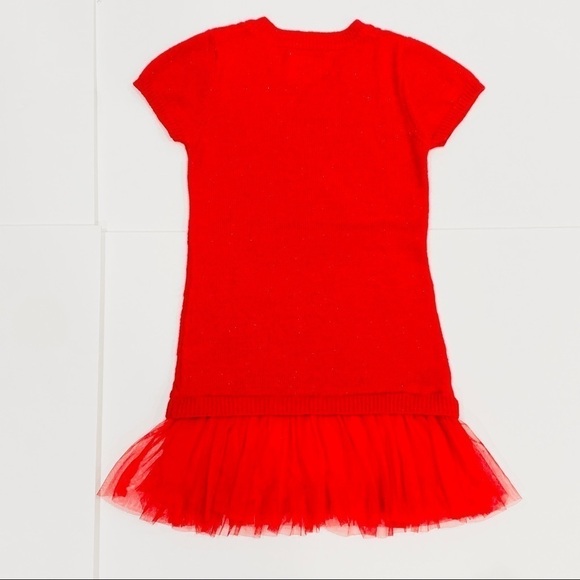 NWOT Justice Girls Red Sequin Drop Waist Sweater Dress - Picture 4 of 4